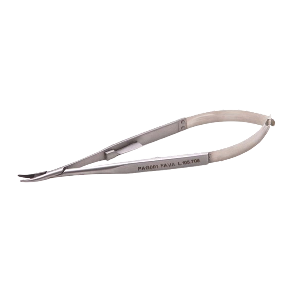 Porta Agulha Ojuara Liso c/Widia Curvo 14 CM
