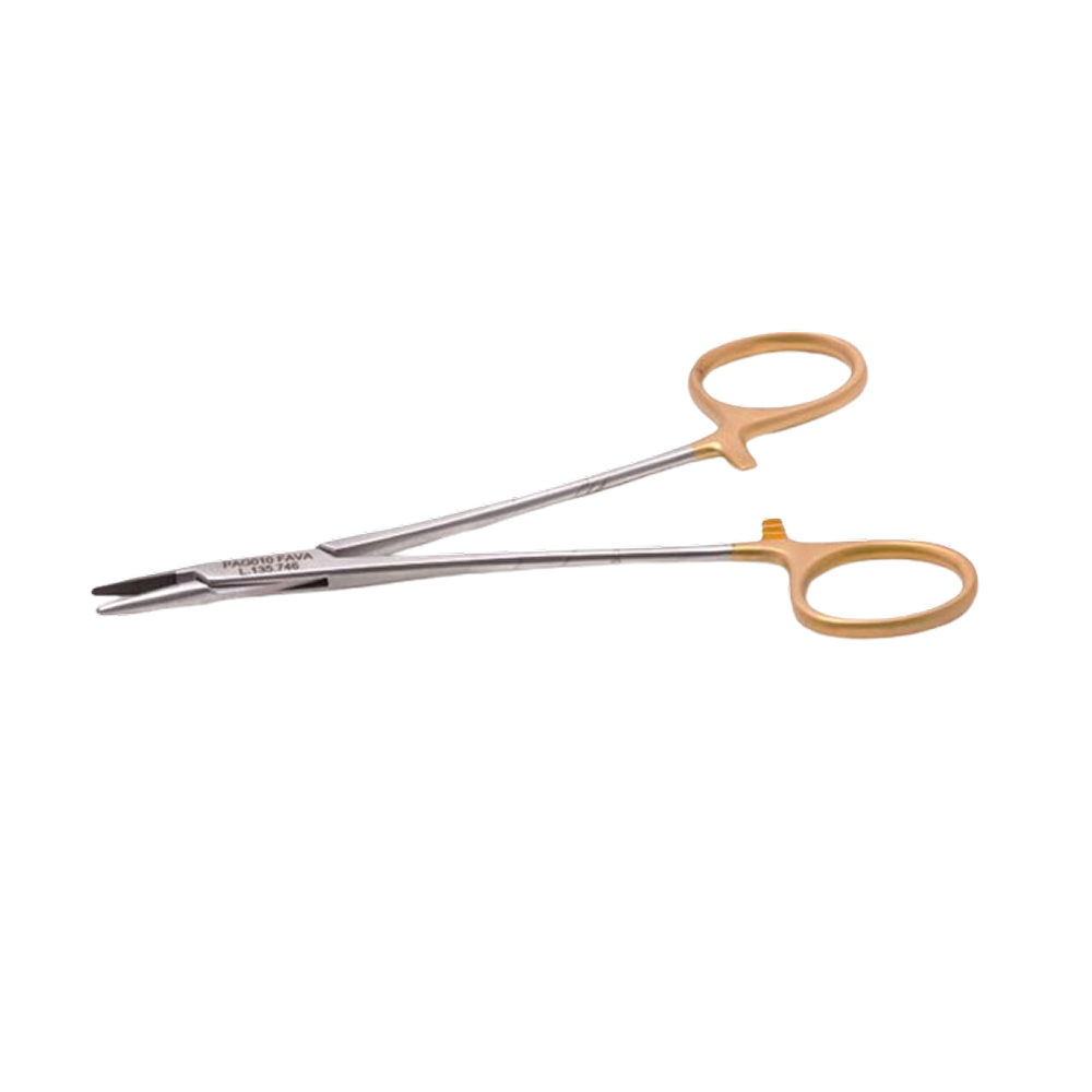 Porta Agulha Mayo Hegar c/Widia 14 CM Dourado